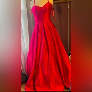 NWT Blondie Nites Elegant Pink Strapless Gown from Macys